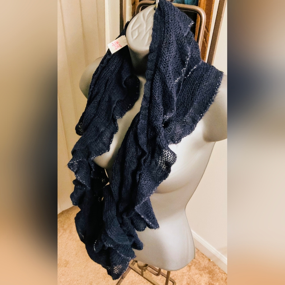 Hot Pink Midnight Blue Women's Scarf